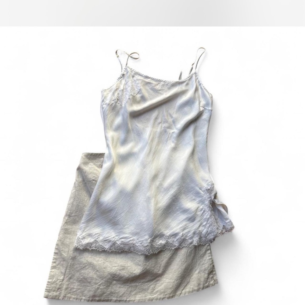 Aligne Linen Cotton Blend Miniskirt in Gally Oatmeal Cream Woman's Size US 6